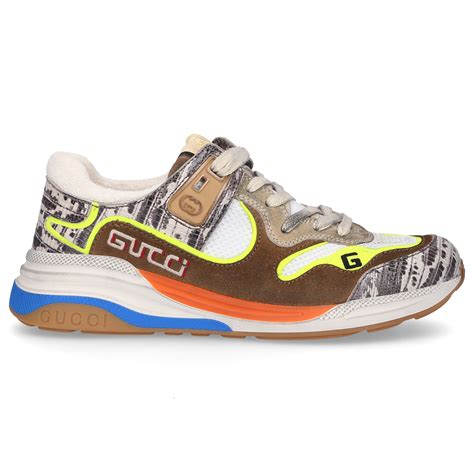 Gucci Ultrapace Sneakers In Brown Modesens