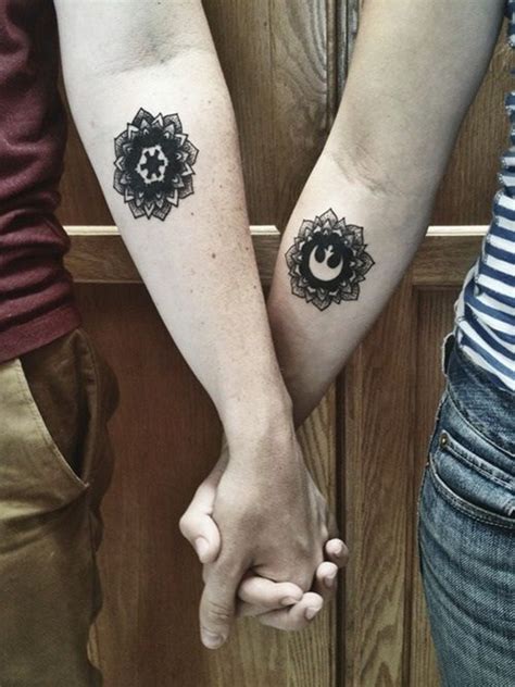 This is a symmetrical shape, and the pattern is impressive. Beautiful Couple Tattoo Designs Which You Keep Entire Life