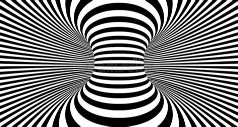 Optical Illusion Lines Background Abstract 3d Black And White