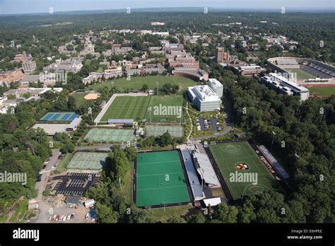 Aerial View Of Princeton University Athletic Fields Stock Photo Alamy