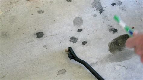 Remove Oil Stains From Concrete Floor Youtube