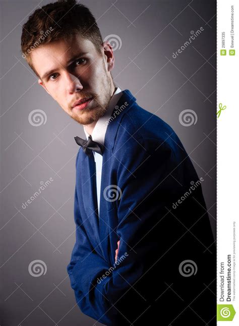 Portrait Of Handsome Stylish Man Stock Image Image Of Dark Human