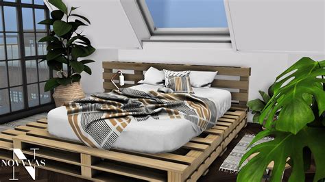 Novvvas Loft Life Set Sims 4 Loft Pallet Bed Sims 4 Beds