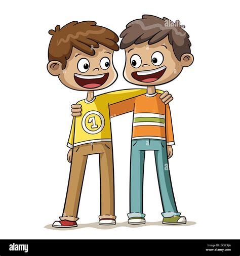 Two Boys Are The Best Friends Stock Photo Alamy