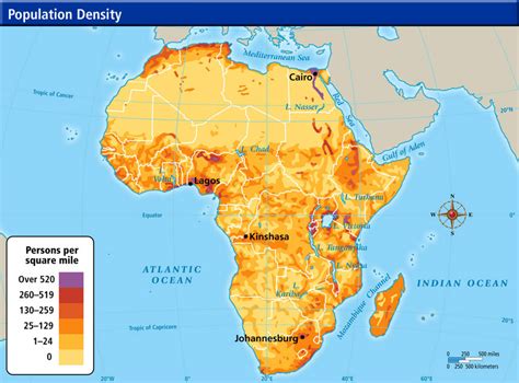 Population Map Of Africa