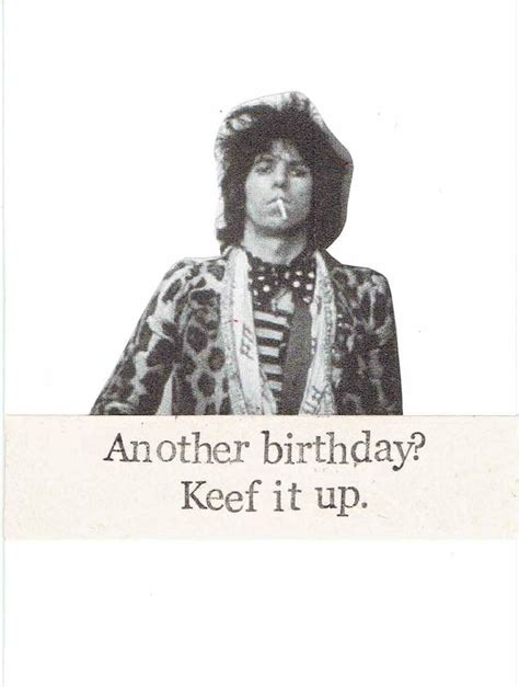 Keef It Up Keith Richards Funny Birthday Card Music Humor Guitar