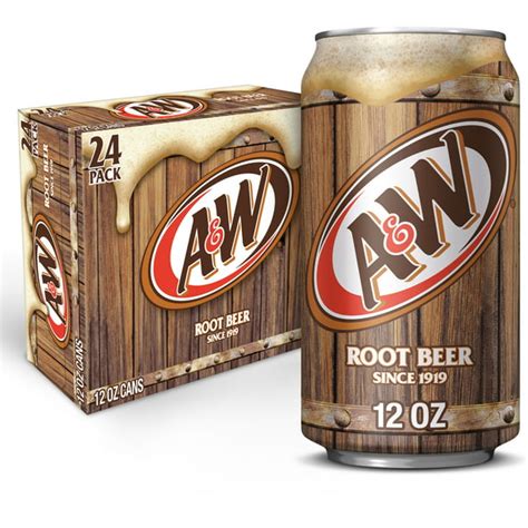 Aandw Root Beer Soda 12 Fl Oz Cans 24 Pack
