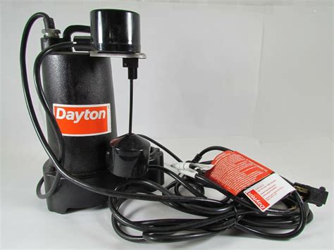 Dayton Model 3bb82 12 Hp Fla 98 Rpm 3450 120v Submersible Sump Pump