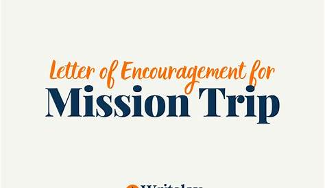 mission trip letter examples