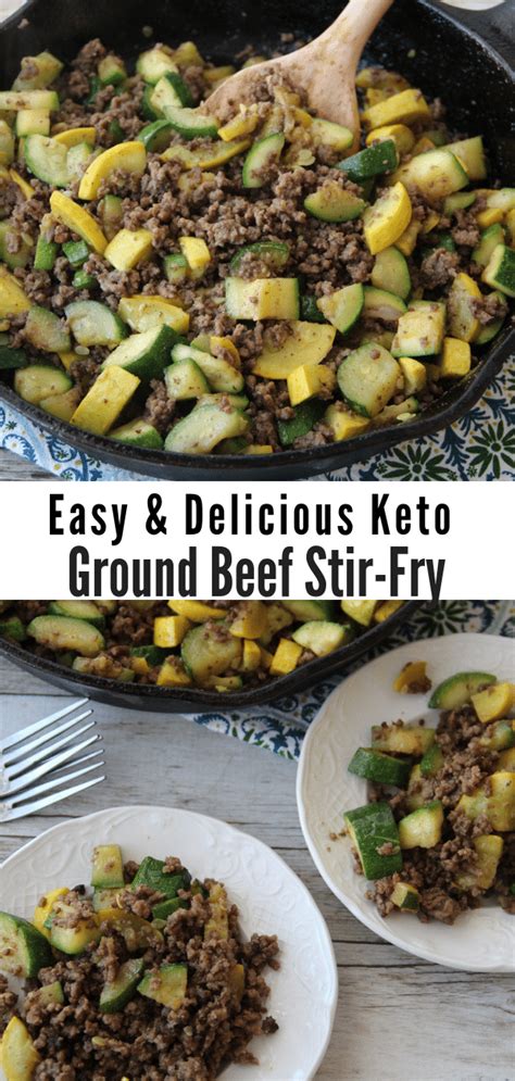 Great for a weeknight meal or entertaining! Keto Ground Beef Stir Fry / Simple & Delicious | Kasey Trenum