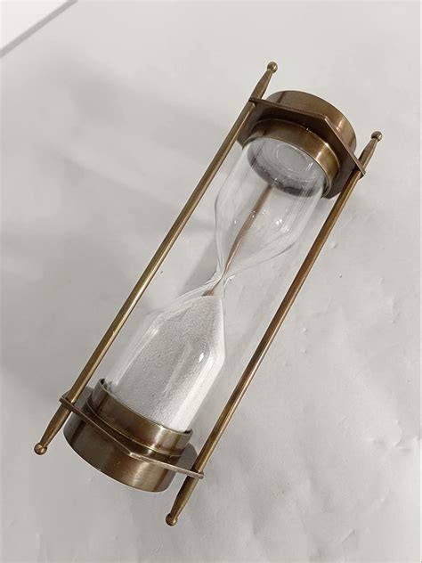 Nautical Brass Sand Timer Hourglass With Double Top Maritime Brass