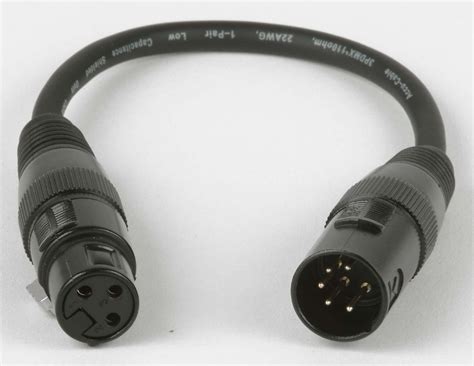 Accu Cable Ac5pm3pfm 5 Pin Male To 3 Pin Female Dmx Adapter Agiprodj