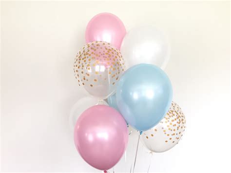 Pink And Blue Balloons Gender Reveal Balloons Gender Etsy