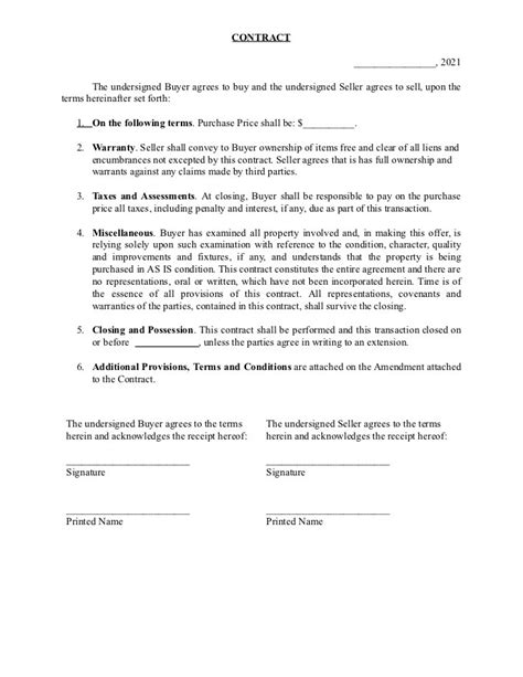 Get A Basic Contract Template For Your Business