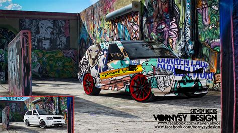 Download Wallpaper Tunning Graffiti Car Abstraction Free Desktop