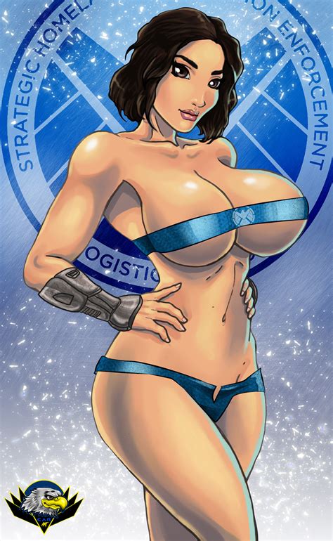 Rule 34 1girls Big Breasts Brown Hair Carbertartwork Daisy Johnson Female Female Only Human