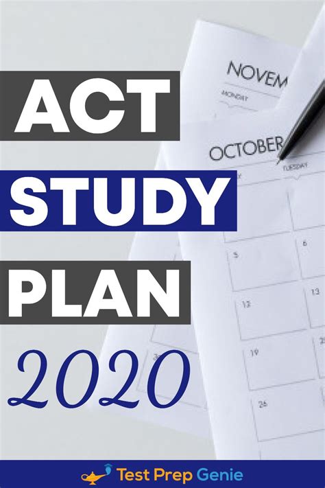 Act Study Plan 2020 ‌ ‌testprep Genie Study Plan Act Study Act Exam