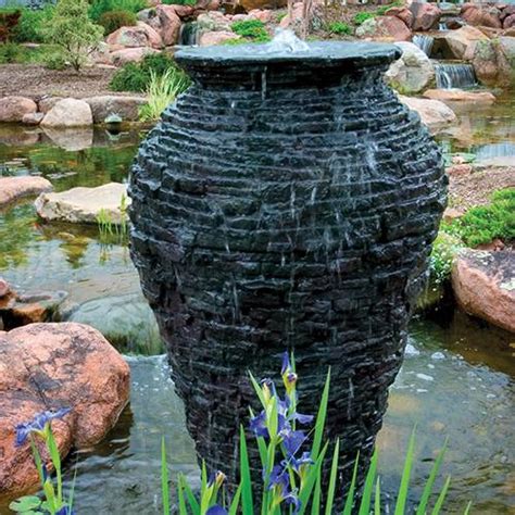 Aquascape Large Stacked Slate Urn Fountain Mpn 98940 Best Prices On