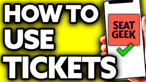 How To Use Seatgeek Tickets Quick And Easy Youtube