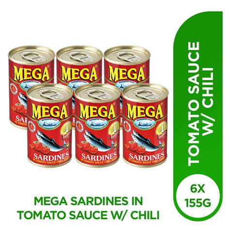 Mega Sardines In Tomato Sauce W Chili 155g Pack Of 6 Lazada Ph