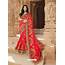 Buy Crimson Latest Embroidered Designer Wedding Sari  Sarees
