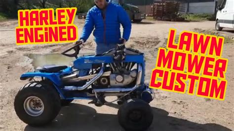 Insane Harley Davidson Engined Lawnmower Custom Build Youtube