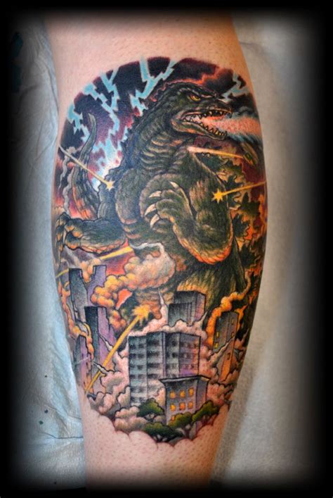 Godzilla Tattoo Sleeve Tattoo Design Kulturaupice