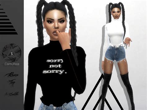 Raven Top By Camuflaje At Tsr Sims 4 Updates