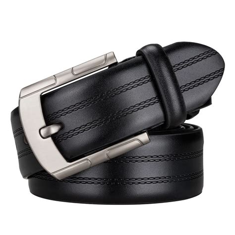 Brand Dropship Mens Black Leather Belts Pin Buckle Mens Casual Belt For