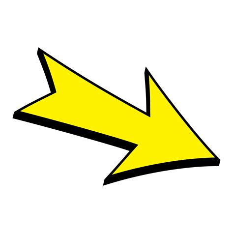 Yellow Arrow Isolated On White Background Arrow Icon Vector