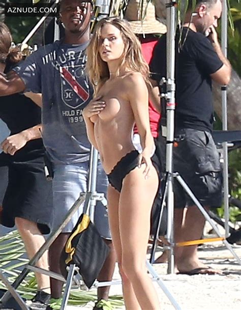Josephine Skriver Sexy And Topless For Victoria S Secret On A Beach In Miami Aznude