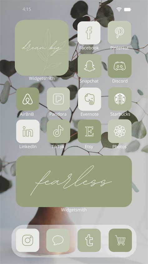 Ios 16 Sage Aesthetic 1200 App Icons Pack Laconicearthlingshop App
