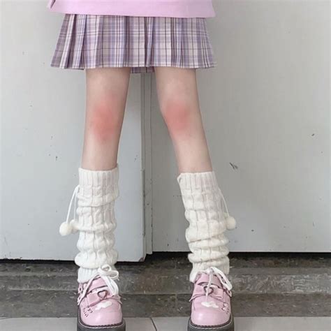 Kawaii Knitted Leg Warmer Gaiters In 2021 Kawaii Fashion Outfits