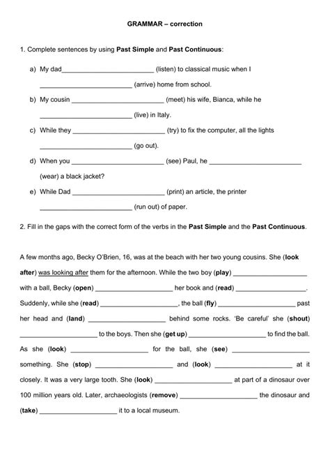 Grammar 7th Grade Worksheet