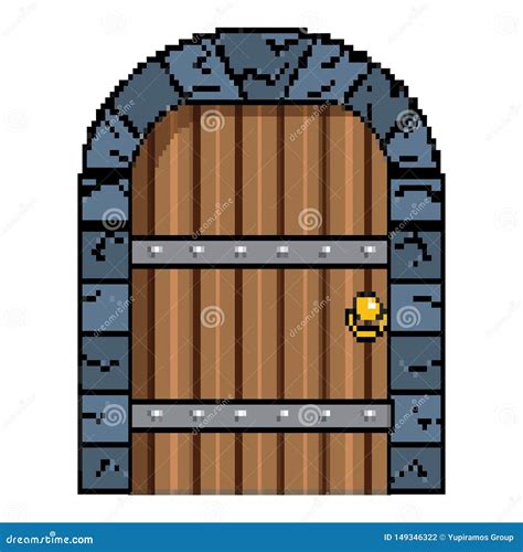 Medieval Door Vector Cartoon Icon Vector Illustration Castle Doors On