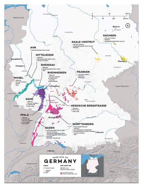 Federal republic of germany independent country in central europe detailed profile, population and facts. Germany wine map - Map of Germany wine (Western Europe ...