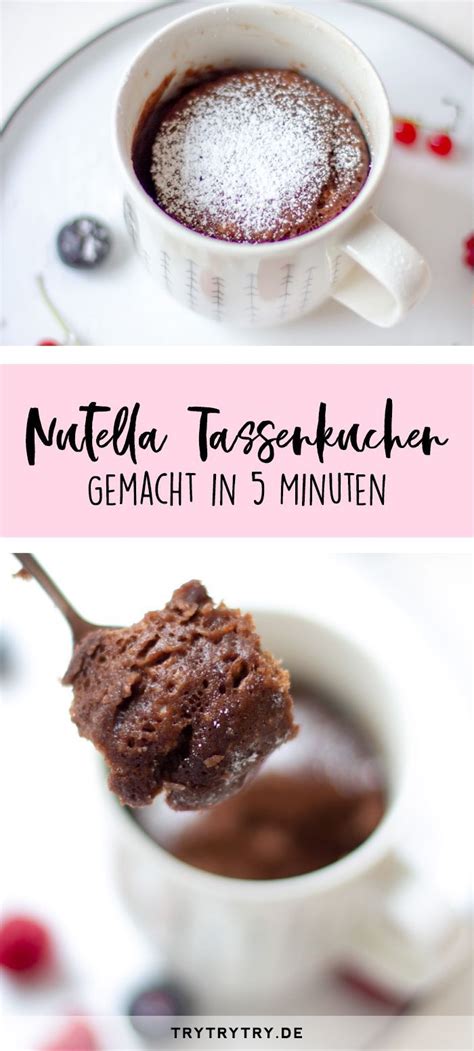 Klingt gut, aber für nur einen kuchen wird doch sehr viel energie verschwendet. Nutella Tassenkuchen - schnell und einfach zubereitet ...