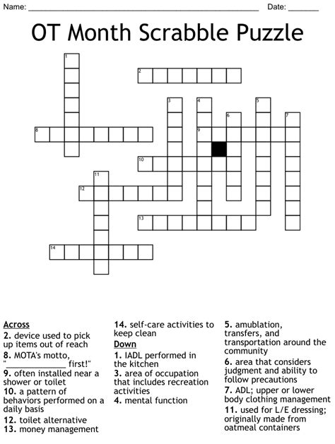 Ot Month Scrabble Puzzle Crossword Wordmint