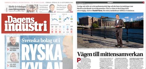 Följ dagens nyheter i sociala medier. Foto debattsidan Dagens industri | HENRIK SELLIN