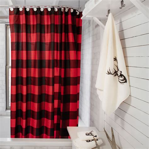 20 Red And Black Buffalo Plaid Curtains