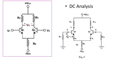 • note that both equations are written so as to calculate the transistor parameters (i.e., base current, base Differential Amplifier Using Bjt - Circuit Diagram Images