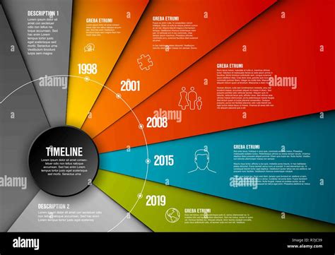Vector Infographic Timeline Template Made From Papers Stock Vector