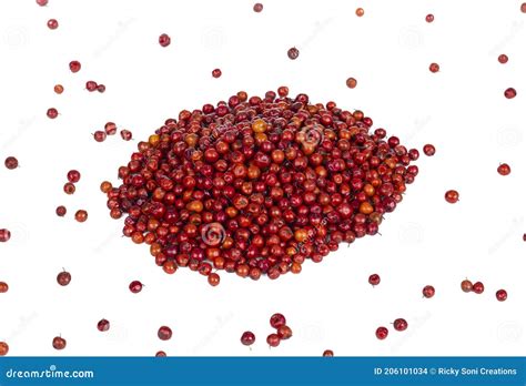 Indian Fruit Red Berry On White Background Stock Photo Image Of