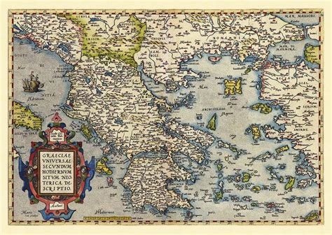 Stara Mapa Grecji Oficjalne Archiwum Allegro