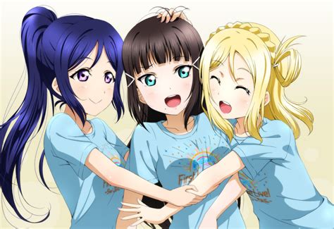 Kurosawa Dia Matsuura Kanan And Ohara Mari Love Live And 1 More