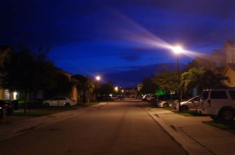 Neighborhood Street At Night