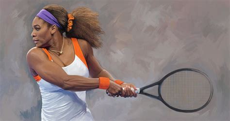 Serena Williams Artwork Poster Canvas Print Wooden Hanging Scroll