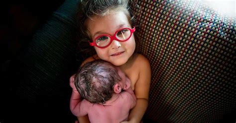 3 Year Old Girl Helps Deliver Her Baby Brother And The Images Will Melt