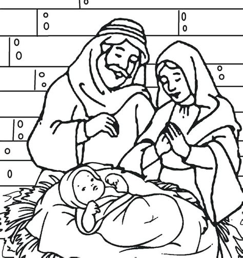 Christmas Coloring Pages Of Baby Jesus In A Manger At