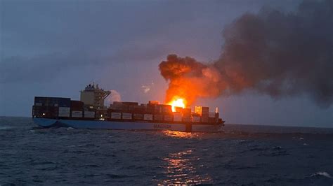 Massive Fire Engulfs Cargo Vessel Off Goa Coast ICG Ships Rushed To